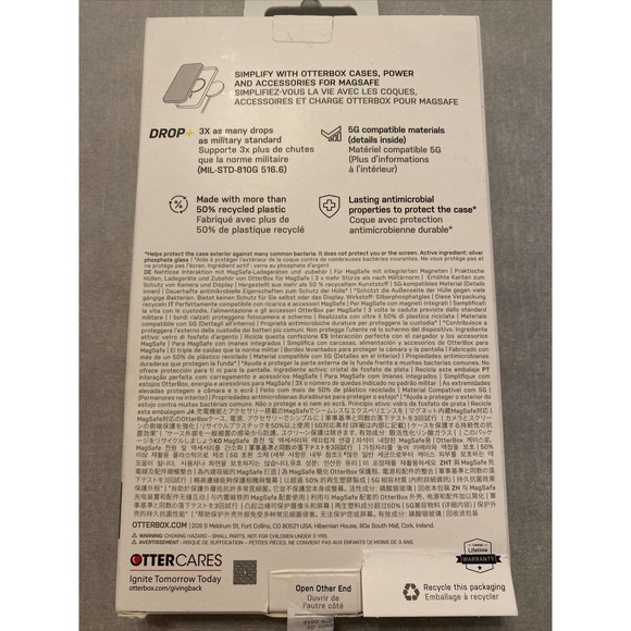 Otterbox Symmetry +‎ Series for IPhone 14 Plus Magsafe - Black Slim Thin Sleek - Picture 5 of 7